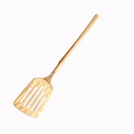 Golden Stainless Steel Kitchen Essentials – Serving Spoon & Slotted Spatula Set