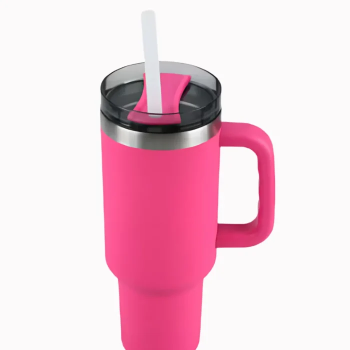 Stanley Quencher H2.0 Tumbler – 40oz Insulated Mug with Handle & Straw (Blue, Pink, Black)