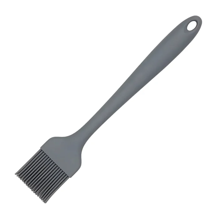Soft Grey Silicone Pastry & Basting Brush – Heat-Resistant & Bristle-Free for Baking and BBQ