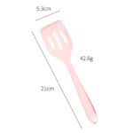 Pink Heat-Resistant Silicone Slotted Spatula – 21cm Cooking Turner