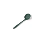 Dark Green Silicone Skimmer – Heat-Resistant Slotted Spoon for Draining & Lifting Food