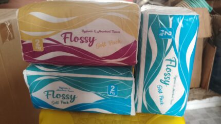 Flossy 2 Ply Soft Pack Facial Tissues – Hygienic, Absorbent, and Gentle for Everyday Use